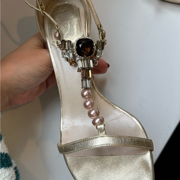 Dior Champagne Evening Sandal Heel - Picture 4 of 10